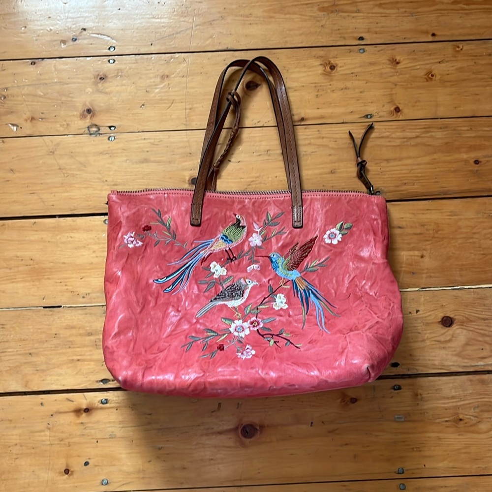 Johnny Was medium size leather bag in excellent condition
